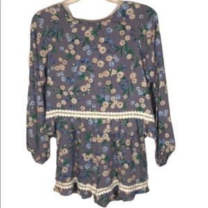 Mistic Prysm lavender floral Romper by Listicle